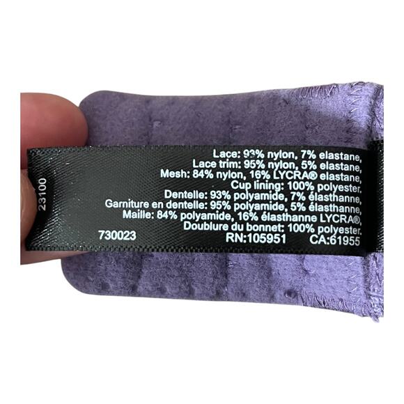 Natori bra 730023 Feathers underwire contour purple size 32DD 32E - Picture 5 of 6